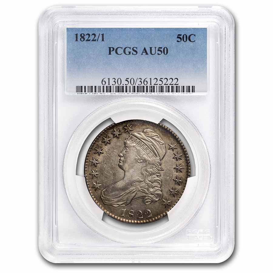 Buy 1822/1 Bust Half Dollar AU-50 PCGS