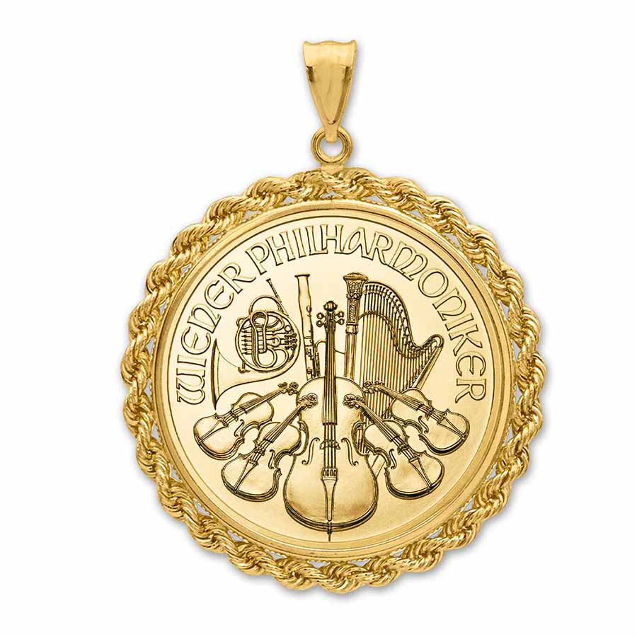 Buy 2022 1/4 oz Gold Philharmonic Pendant (Rope-Prong Bezel)