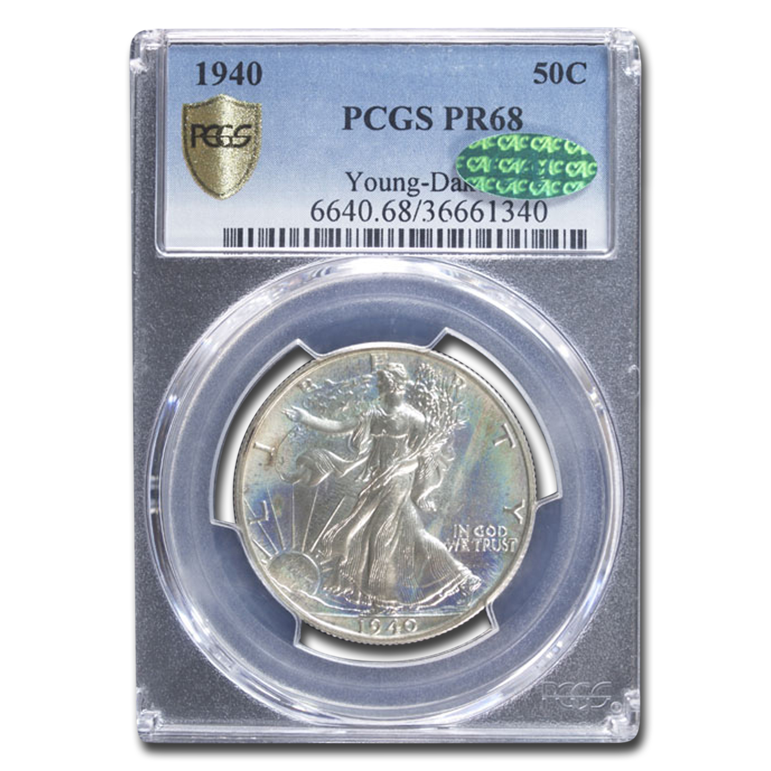 Buy 1940 Walking Liberty Half Dollar PR-68 PCGS CAC