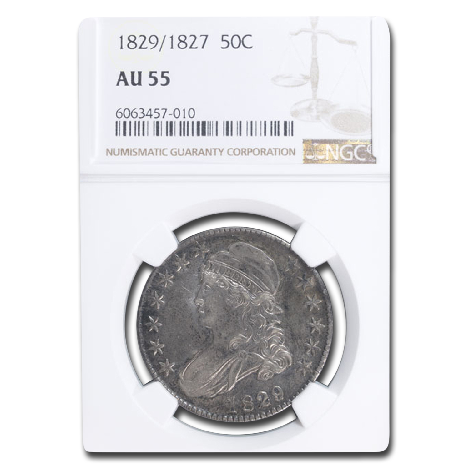 Buy 1829/1827 Capped Bust Half Dollar AU-55 NGC