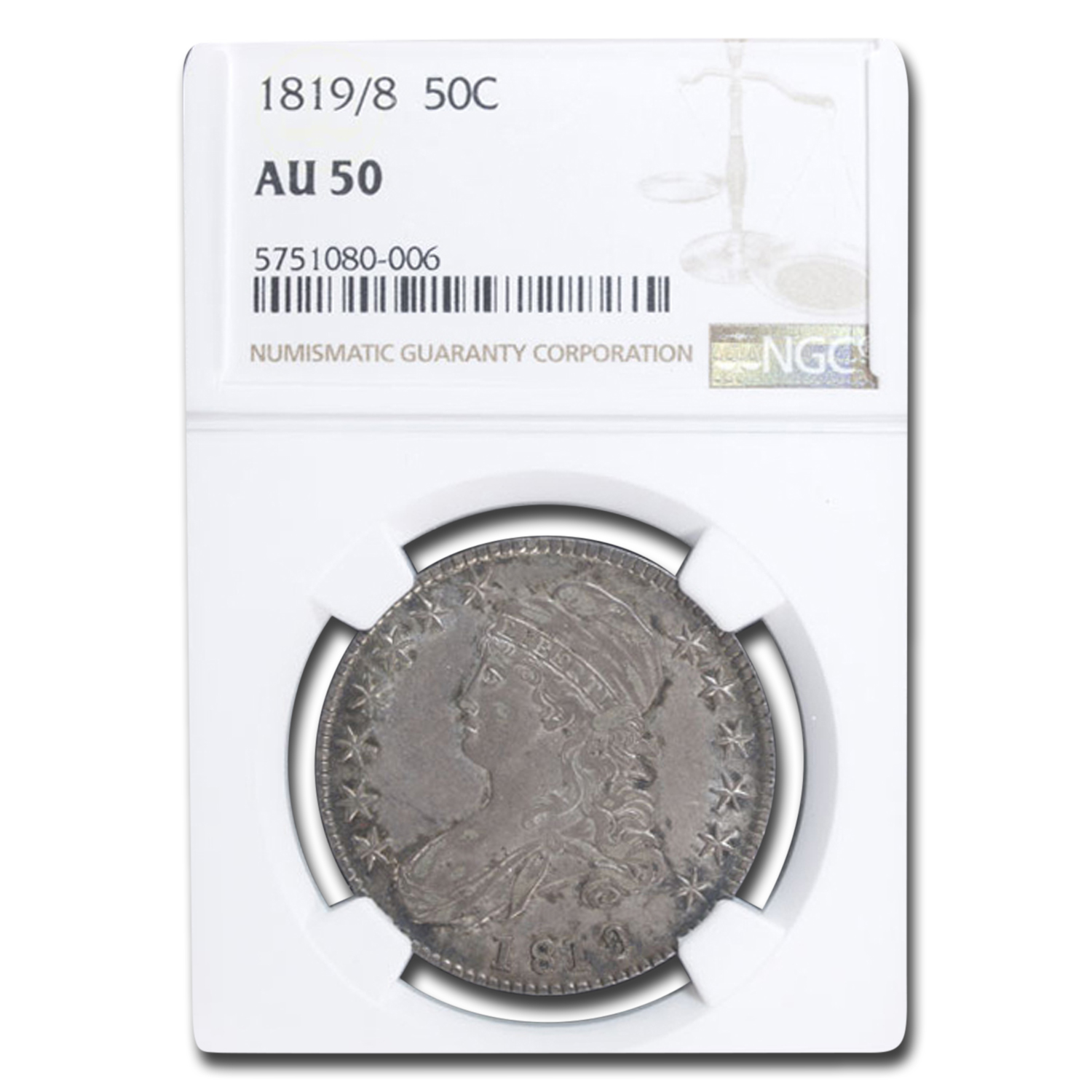 Buy 1819/8 Capped Bust Half Dollar AU-50 NGC