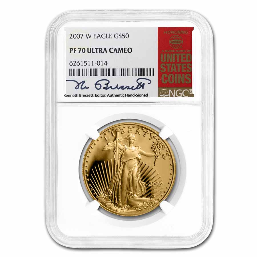 Buy 2007-W 1 oz Pf Gold Eagle PF-70 Bressett Red Bk