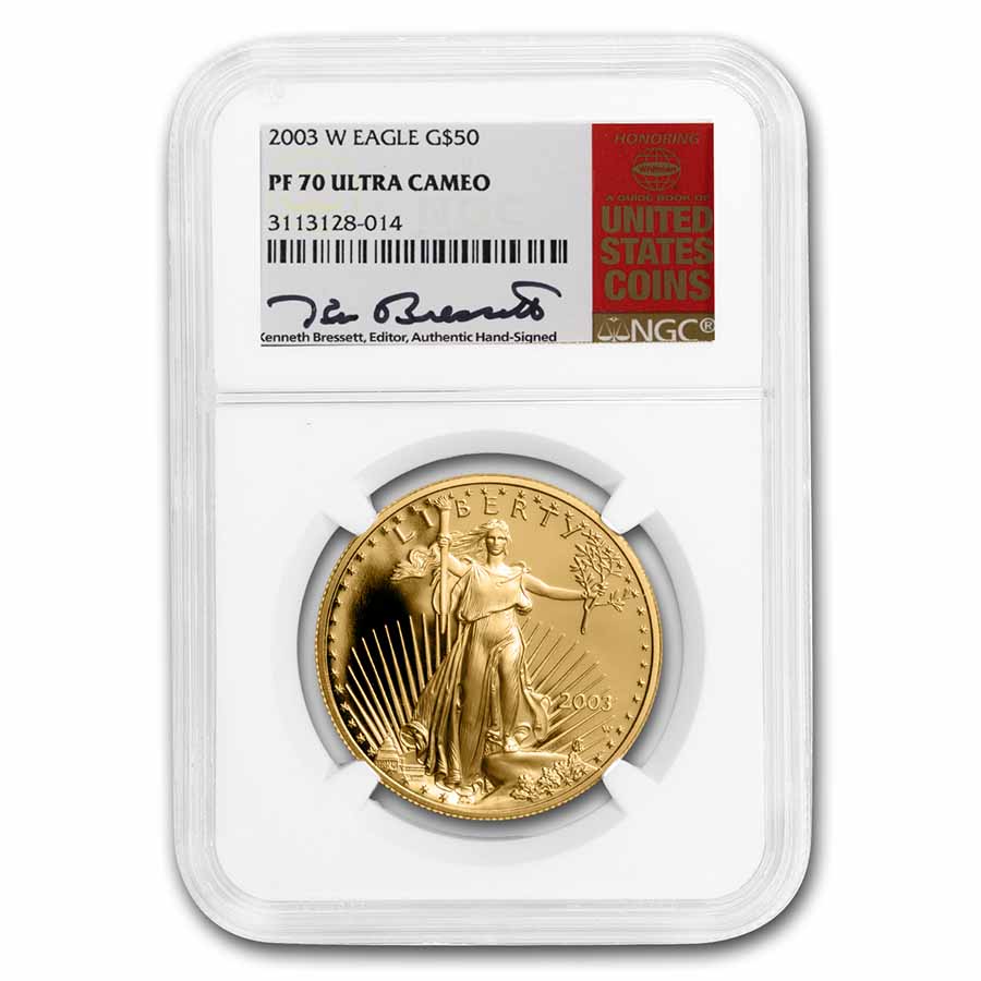 Buy 2003-W 1 oz Pf Gold Eagle PF-70 Bressett Red Bk