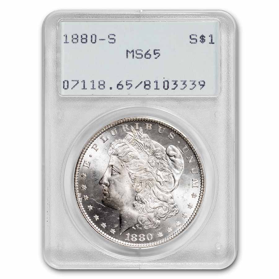 Buy 1880-S Morgan Dollar MS-65 PCGS (Old Rattler Holder)