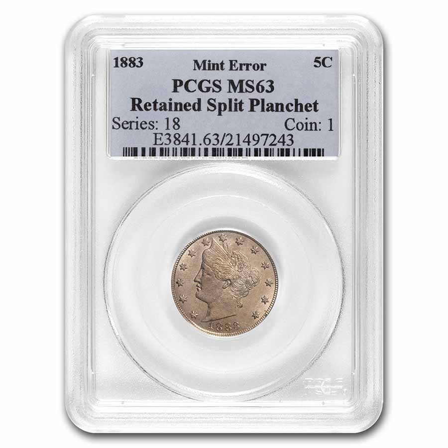 Buy 1883 Liberty Head V Nickel No Cents MS-63 PCGS (Planchet Error) - Click Image to Close