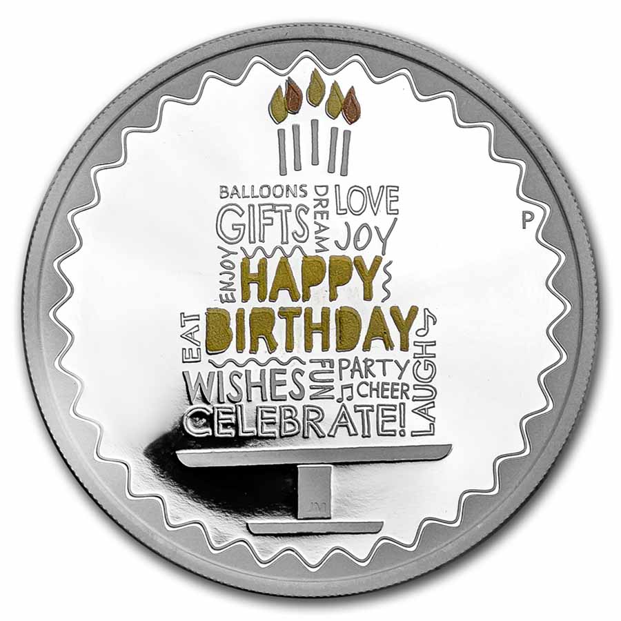 2022 Australia 1 oz Silver Happy Birthday Proof - Click Image to Close