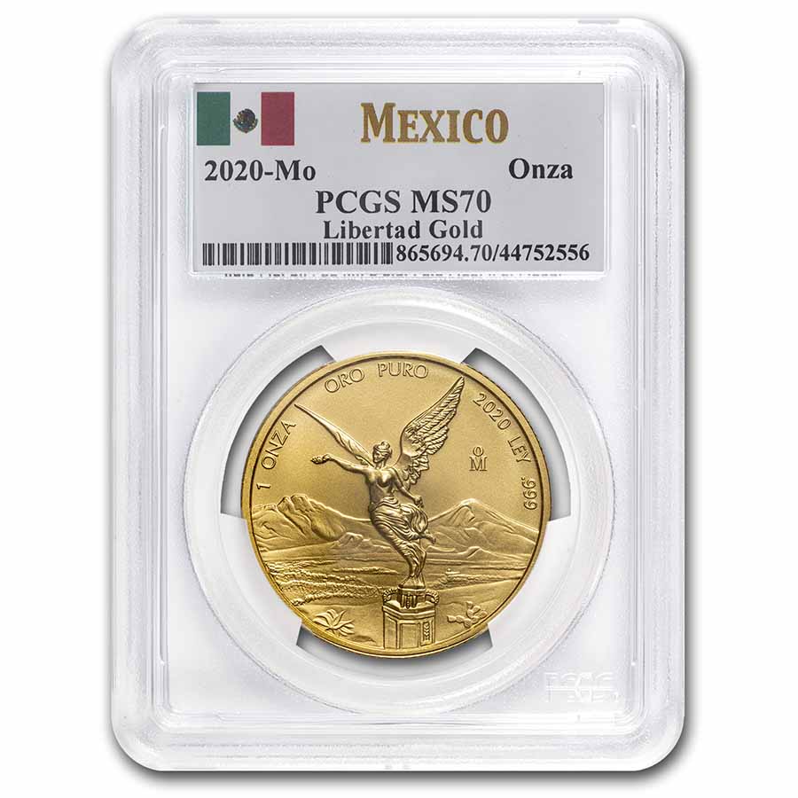 Buy 2020 Mexico 1 oz Gold Libertad MS-70 PCGS