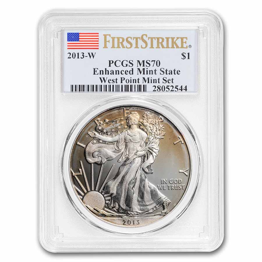 Buy 2013-W Silver Eagle MS-70 PCGS (FS, Enhanced Finish, Spotted)