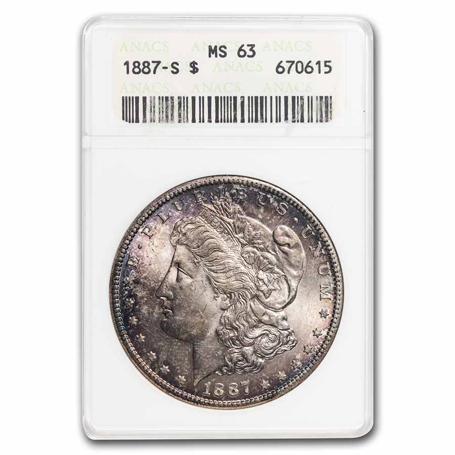 Buy 1887-S Morgan Dollar MS-63 ANACS