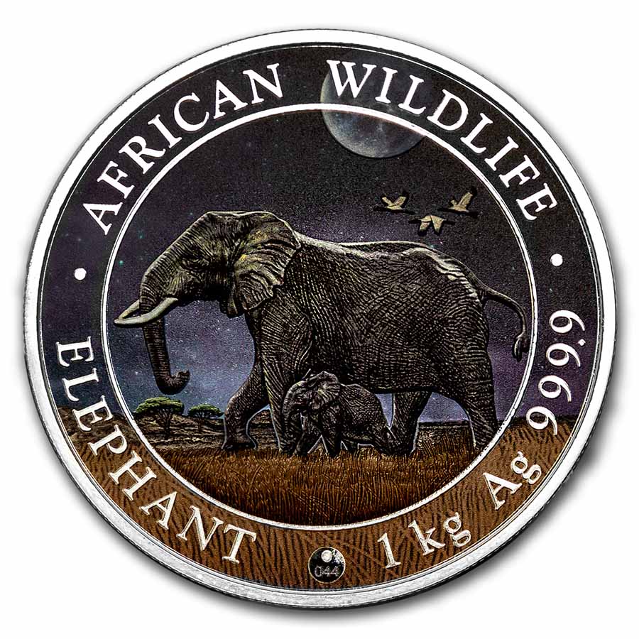 Buy 2022 Somalia 1 kilo Silver Elephant (Giant Moon) - Click Image to Close