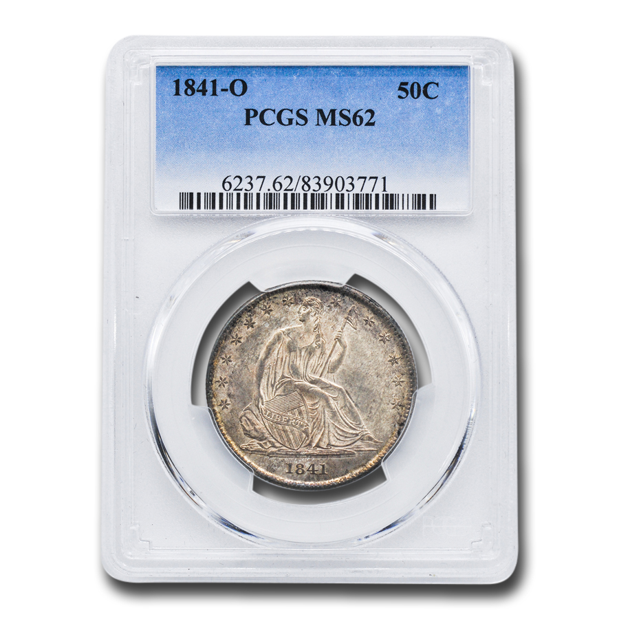 Buy 1841-O Liberty Seated Half Dollar MS-62 PCGS