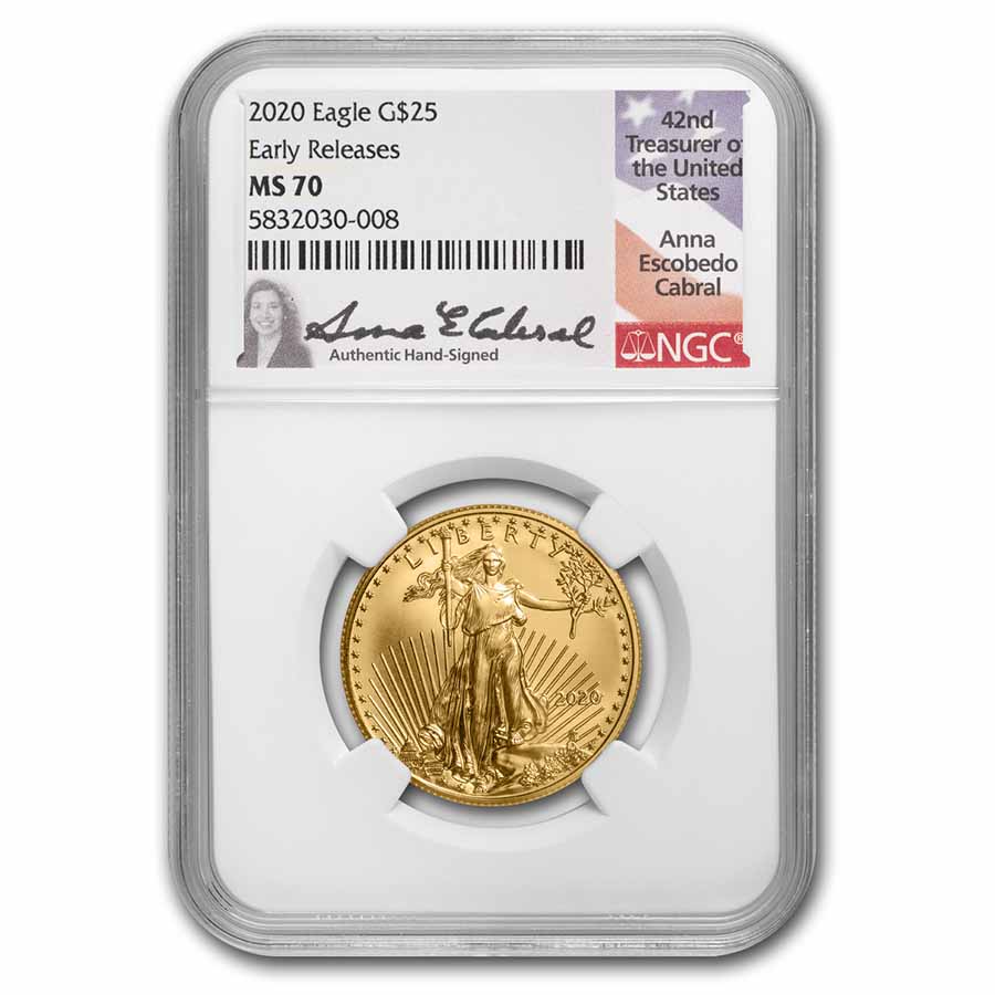 Buy 1/2 oz American Gold Eagle MS-70 NGC (Random Year/Signature)