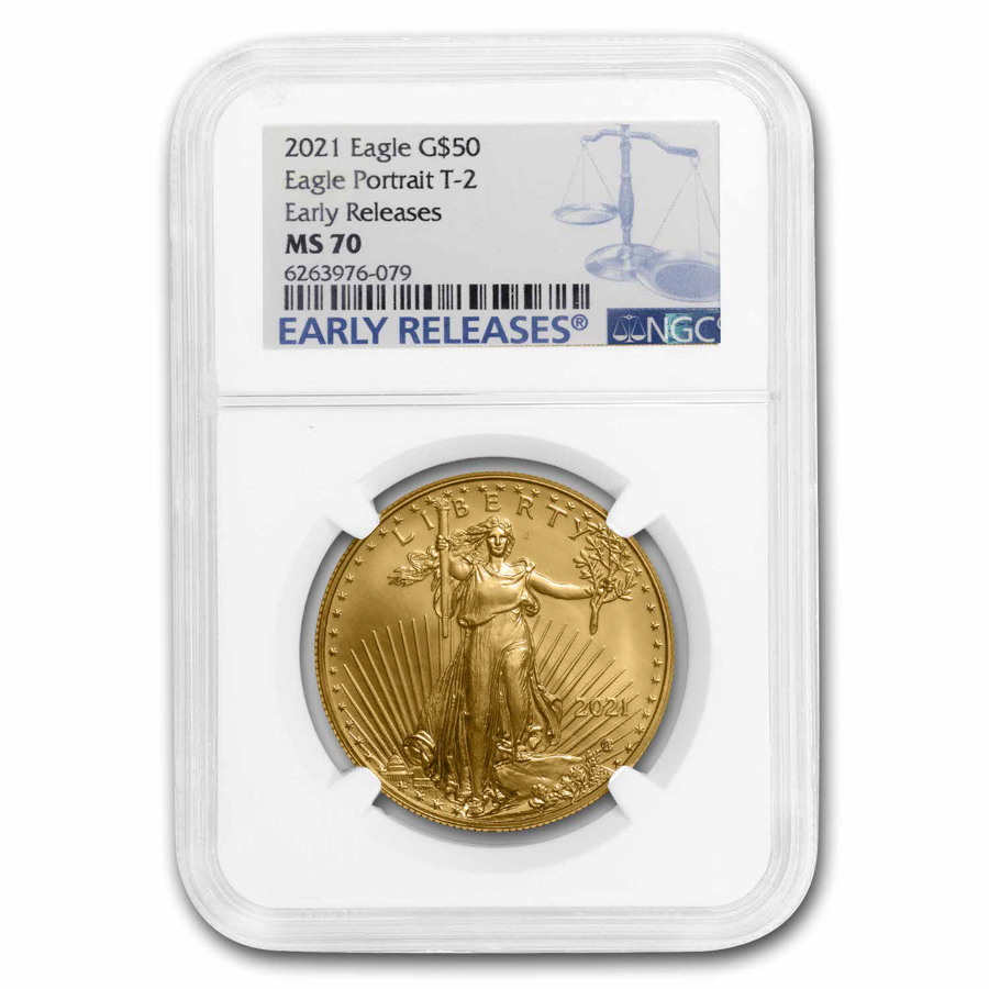 Buy 2021 1 oz American Gold Eagle (Type 2) MS-70 NGC (Early Releases)