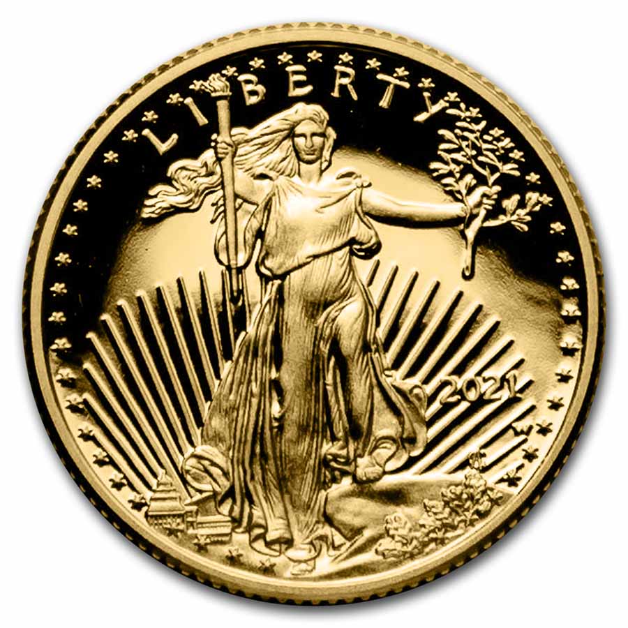Buy 2021-W 1/4 oz Proof American Gold Eagle (Type 1) (Box & COA)