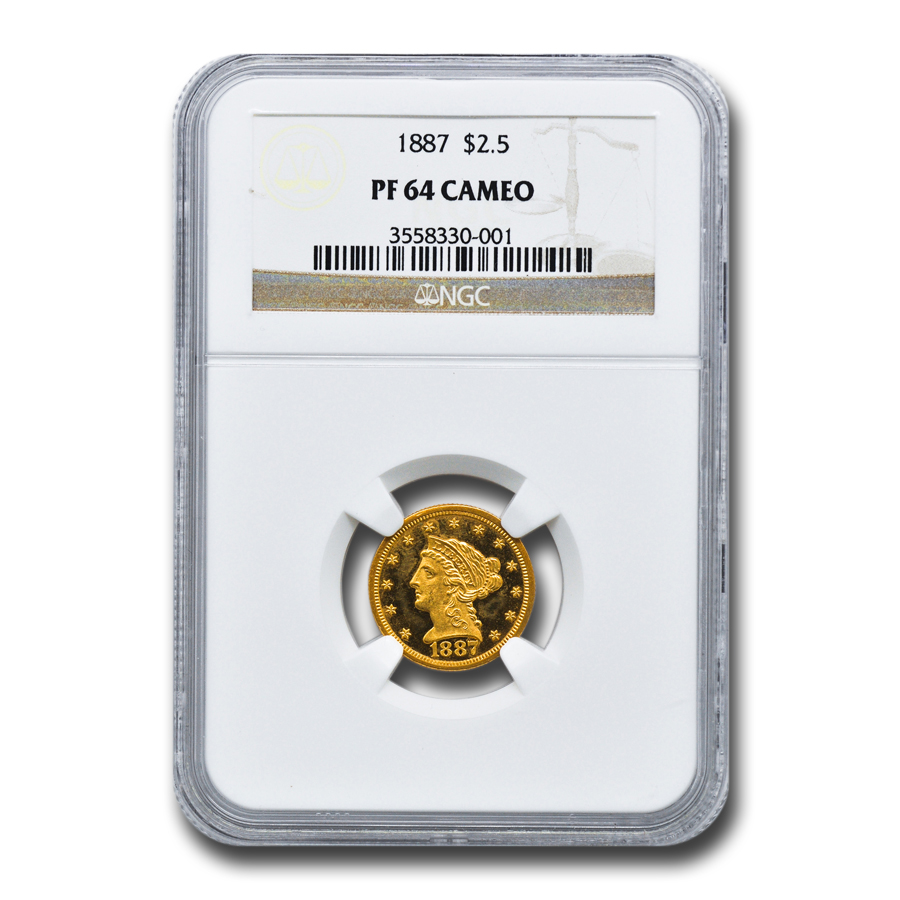 Buy 1887 $2.50 Liberty Gold Quarter Eagle PF-64 Cameo NGC