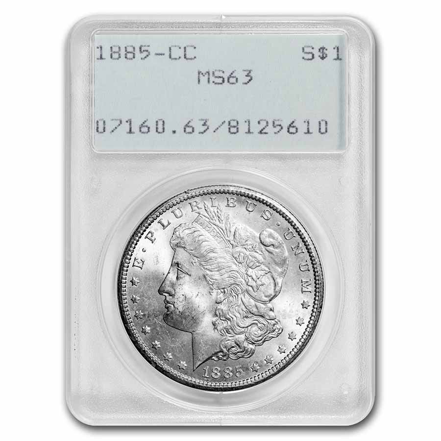 Buy 1885-CC Morgan Dollar MS-63 PCGS (Old Rattler Holder)