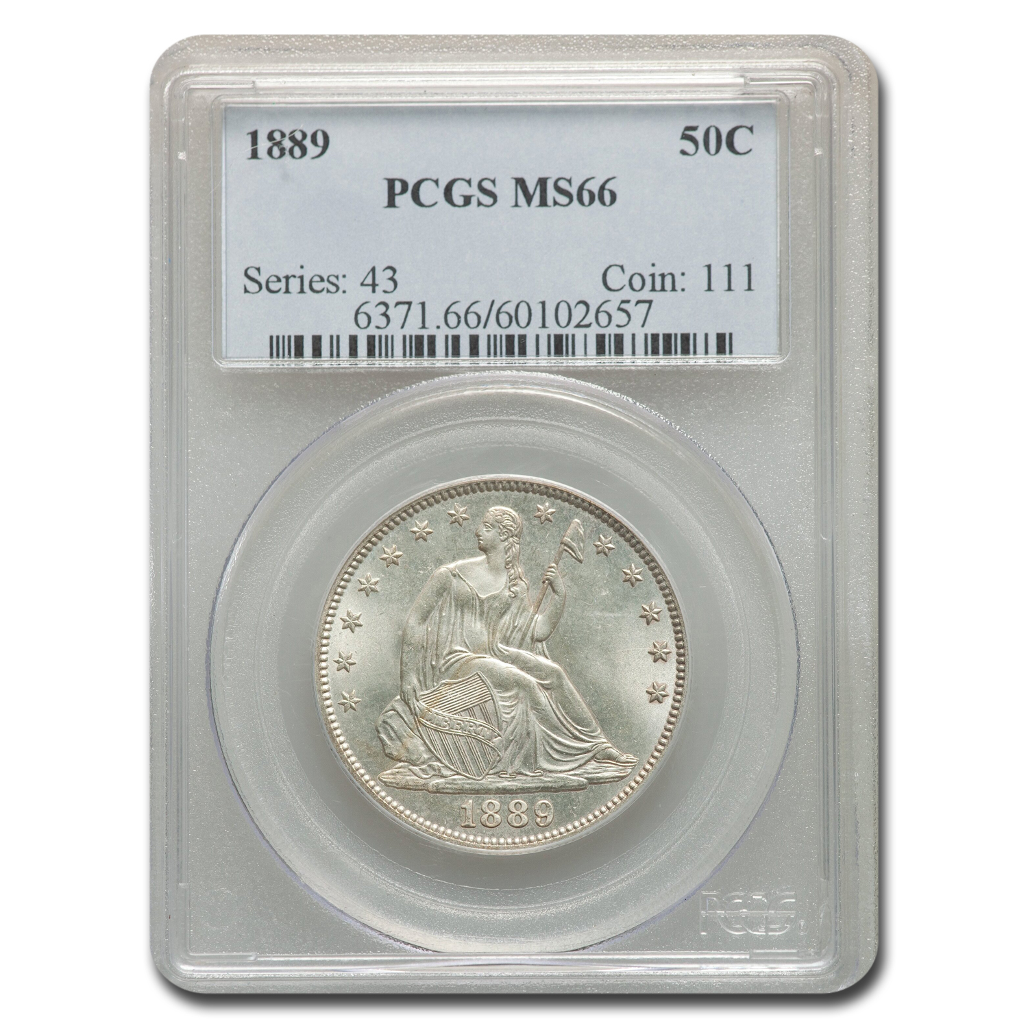 Buy 1889 Liberty Seated Half Dollar MS-66 PCGS - Click Image to Close