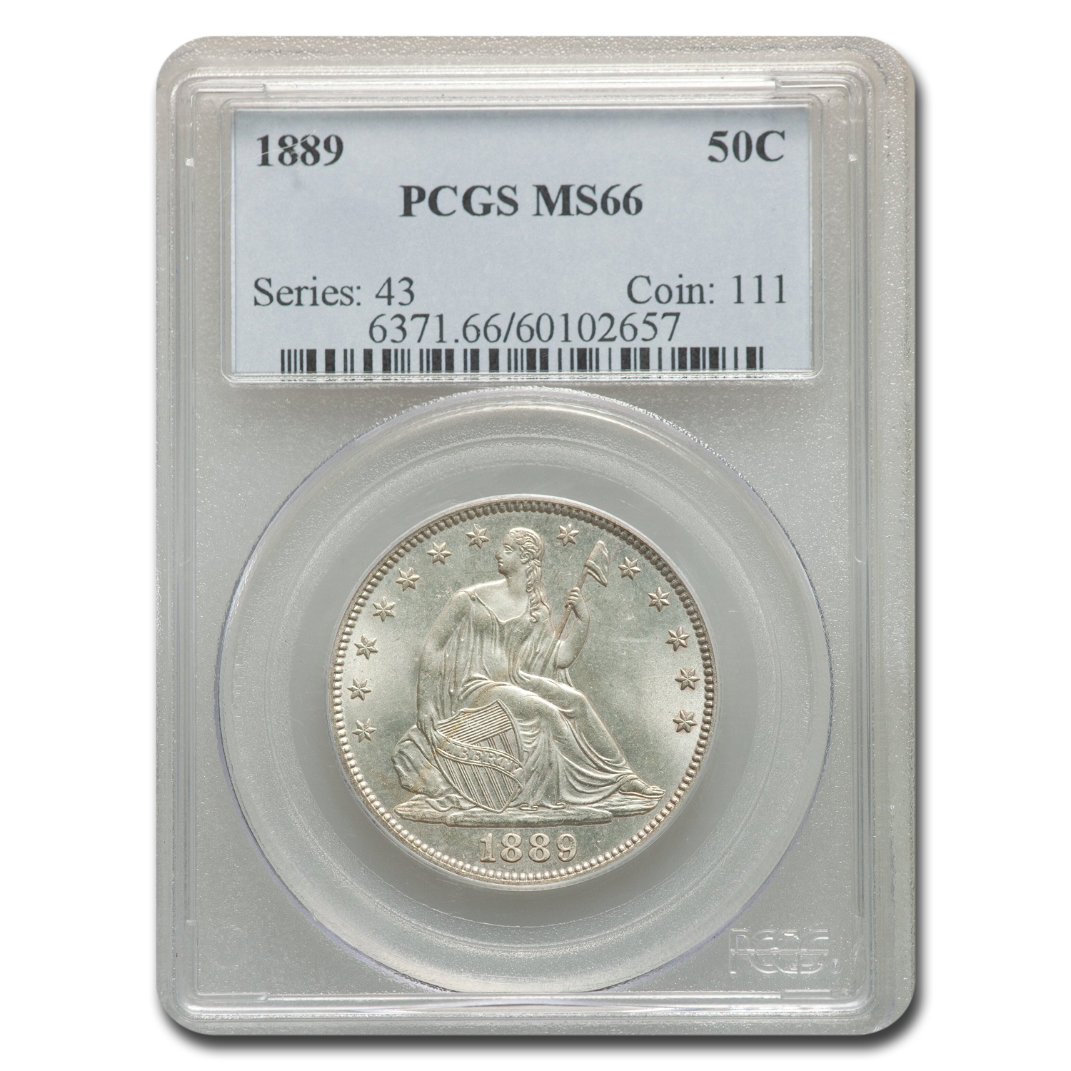 Buy 1889 Liberty Seated Half Dollar MS-66 PCGS