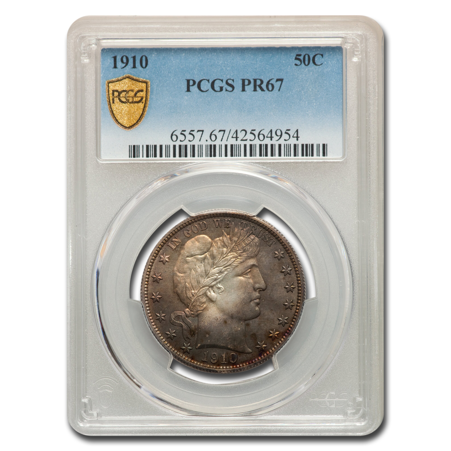Buy 1910 Barber Half Dollar PR-67 PCGS