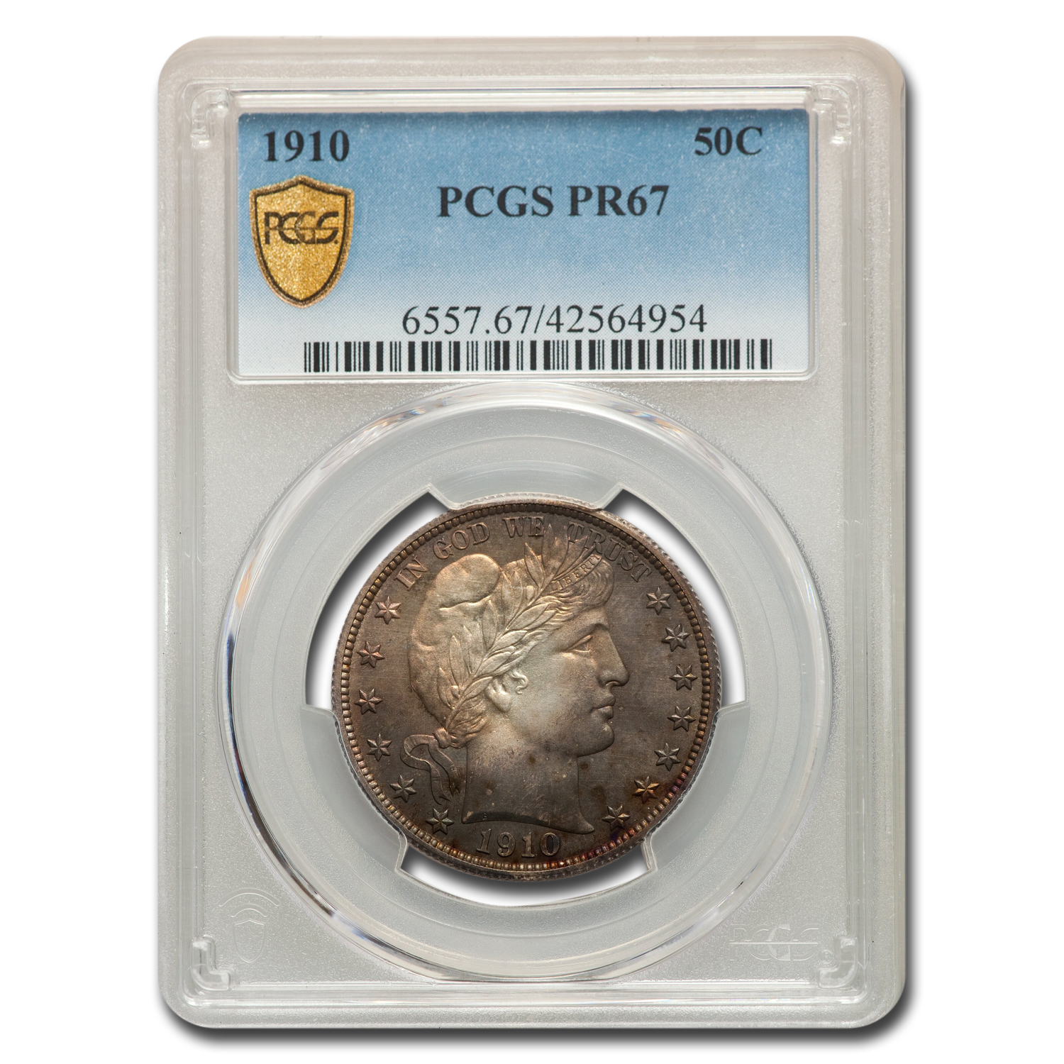 Buy 1910 Barber Half Dollar PR-67 PCGS