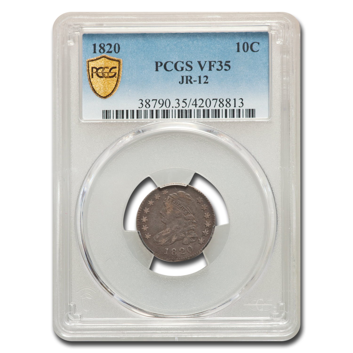 Buy 1820 Capped Bust Dime VF-35 PCGS (JR-12) - Click Image to Close