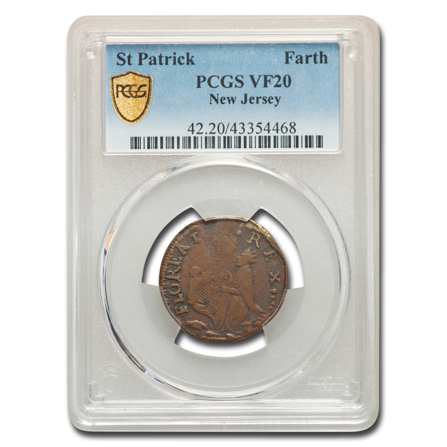 Buy (1658-1670) St Patrick New Jersey 1 Farthing VF-20 PCGS - Click Image to Close