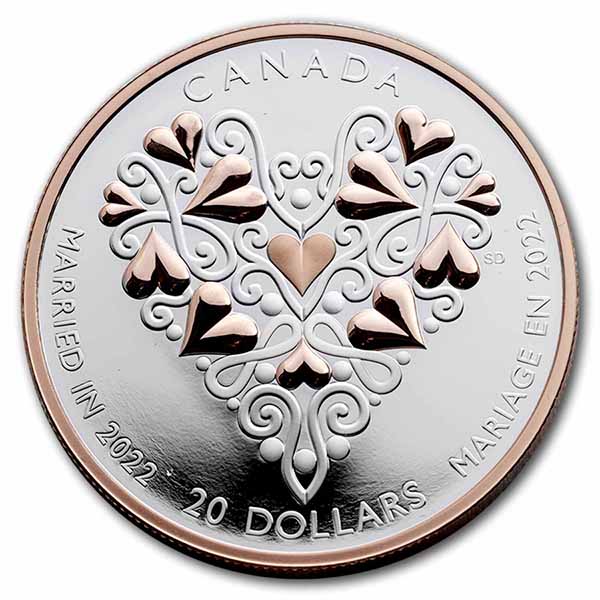 Buy 2022 Canada 1 oz Silver $20 Best Wishes on Your Wedding Day