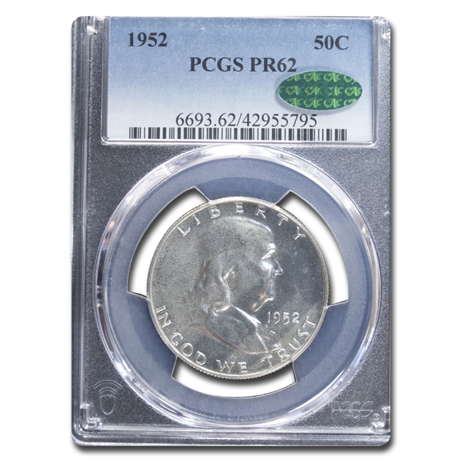 Buy 1952 Franklin Half Dollar PR-62 PCGS CAC