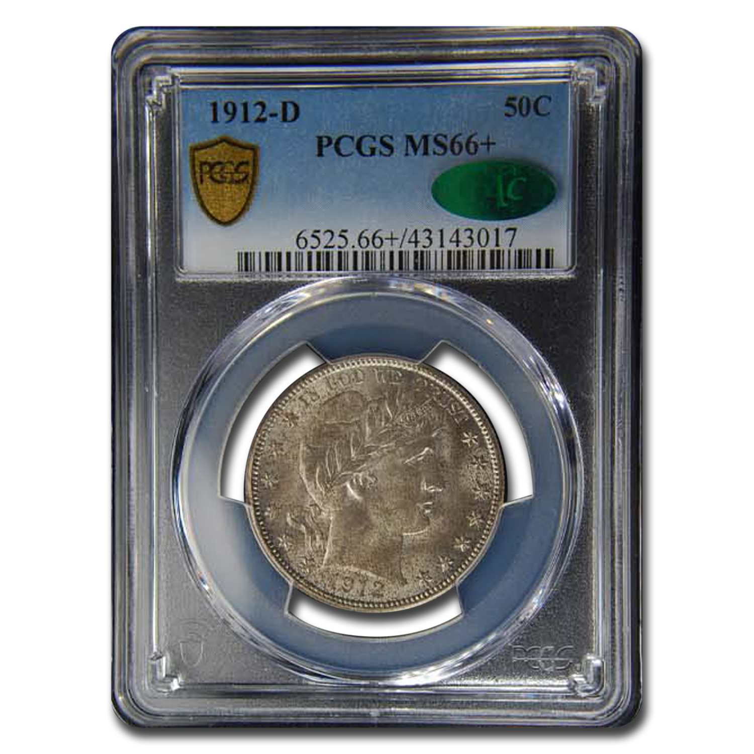 Buy 1912-D Barber Half Dollar MS-66+ PCGS CAC