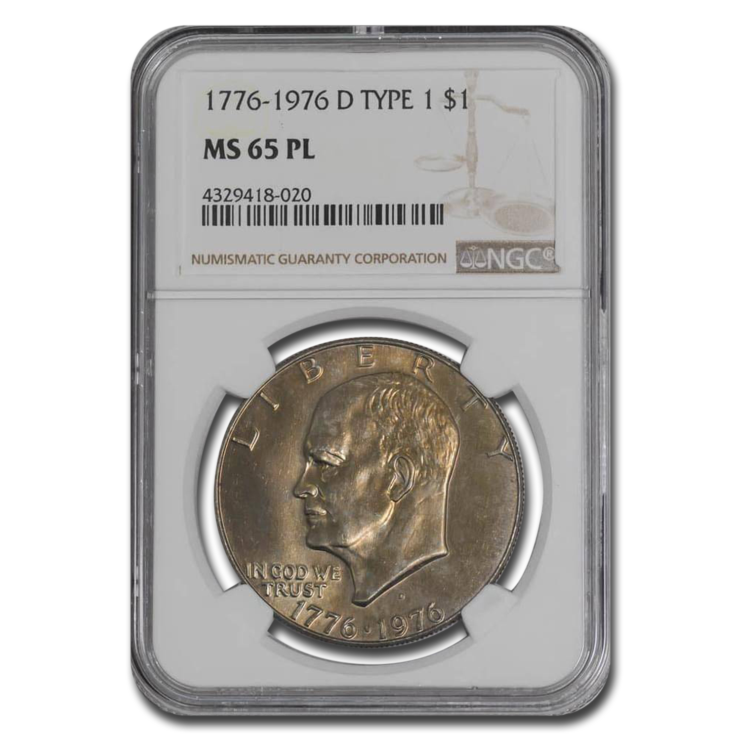 Buy 1976-D Clad Eisenhower Dollar Type-I MS-65 NGC (PL)