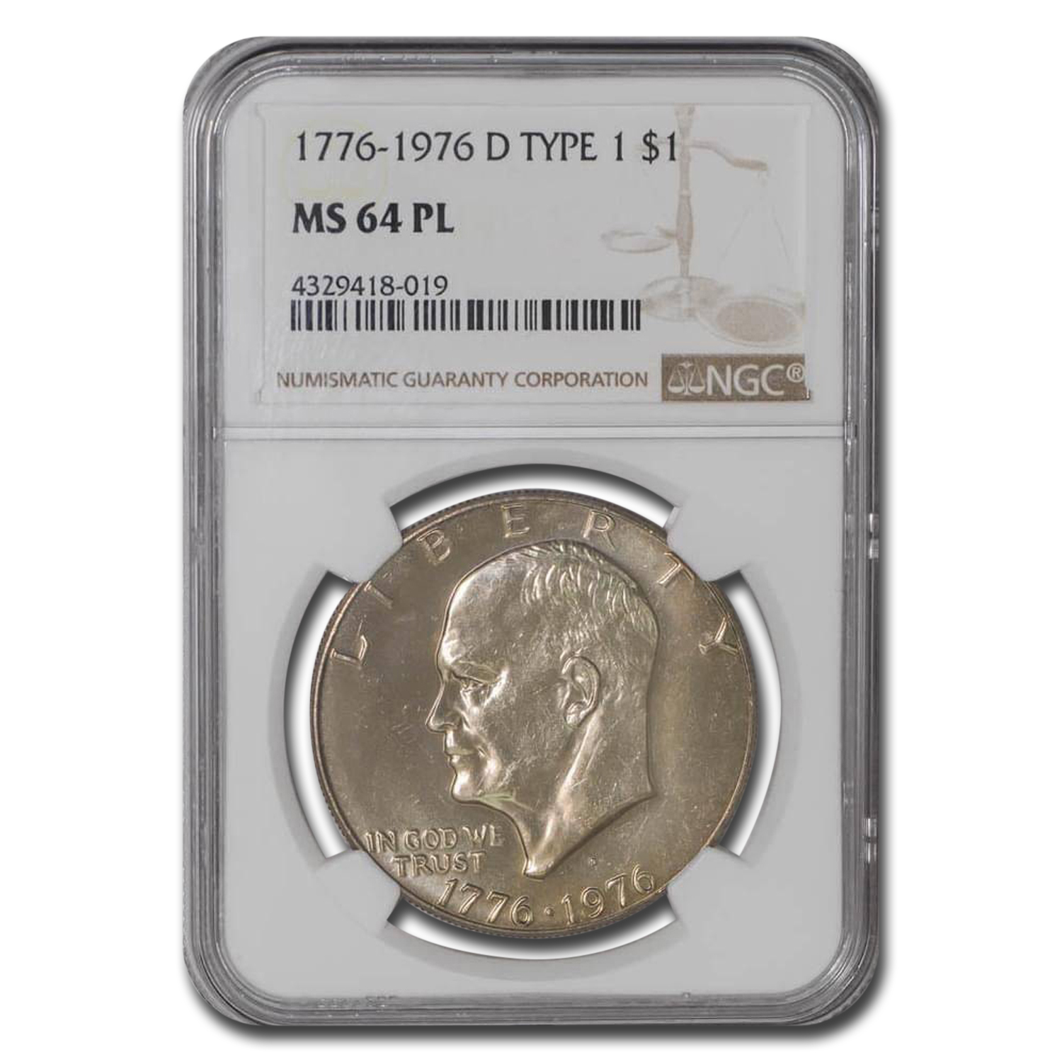 Buy 1976-D Clad Eisenhower Dollar Type-I MS-64 NGC (PL) - Click Image to Close