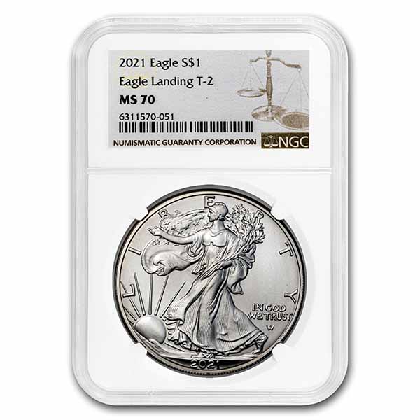 Buy 2021 American Silver Eagle (Type 2) MS-70 NGC