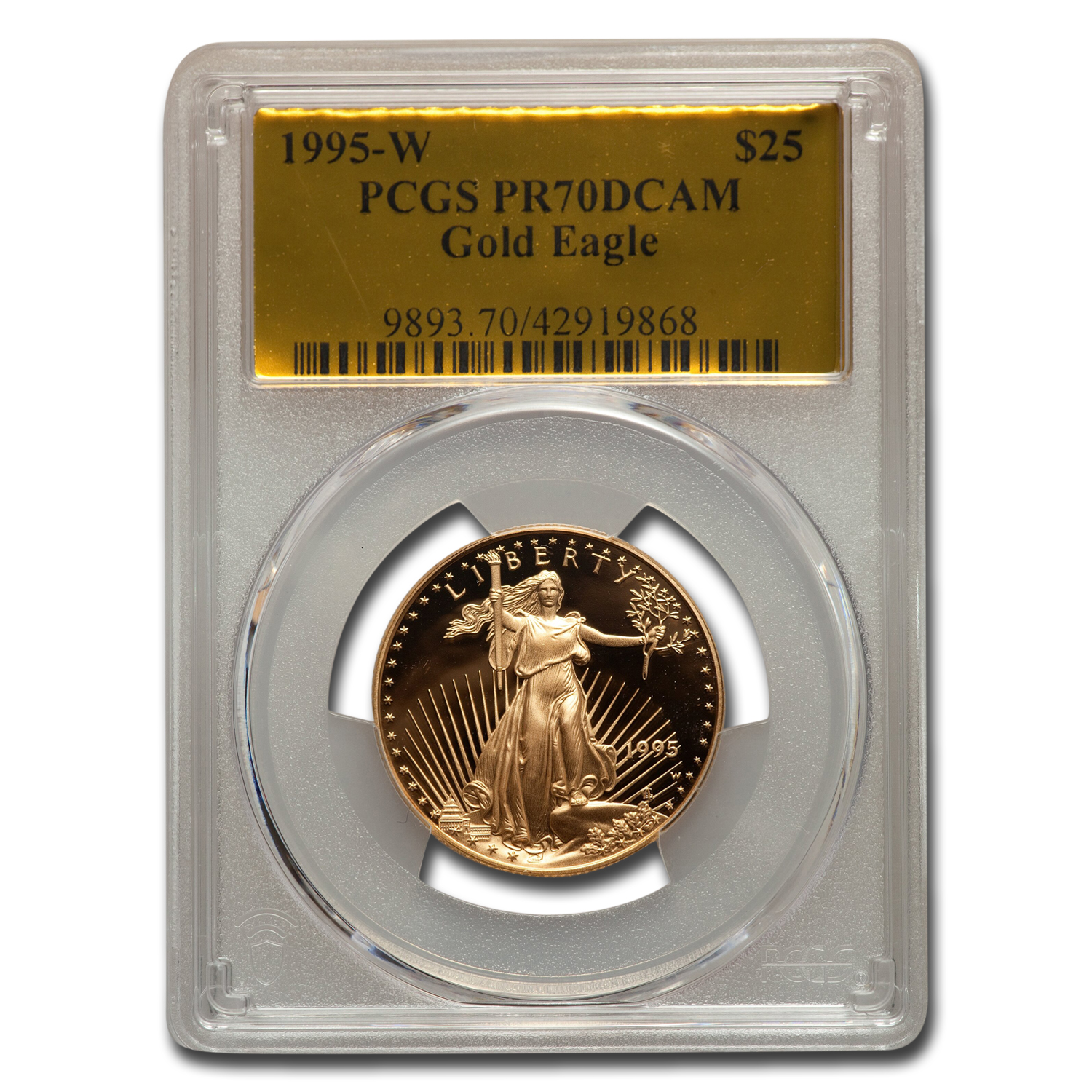 Buy 1995-W 1/2 oz Proof American Gold Eagle PR-70 PCGS (Gold Foil)