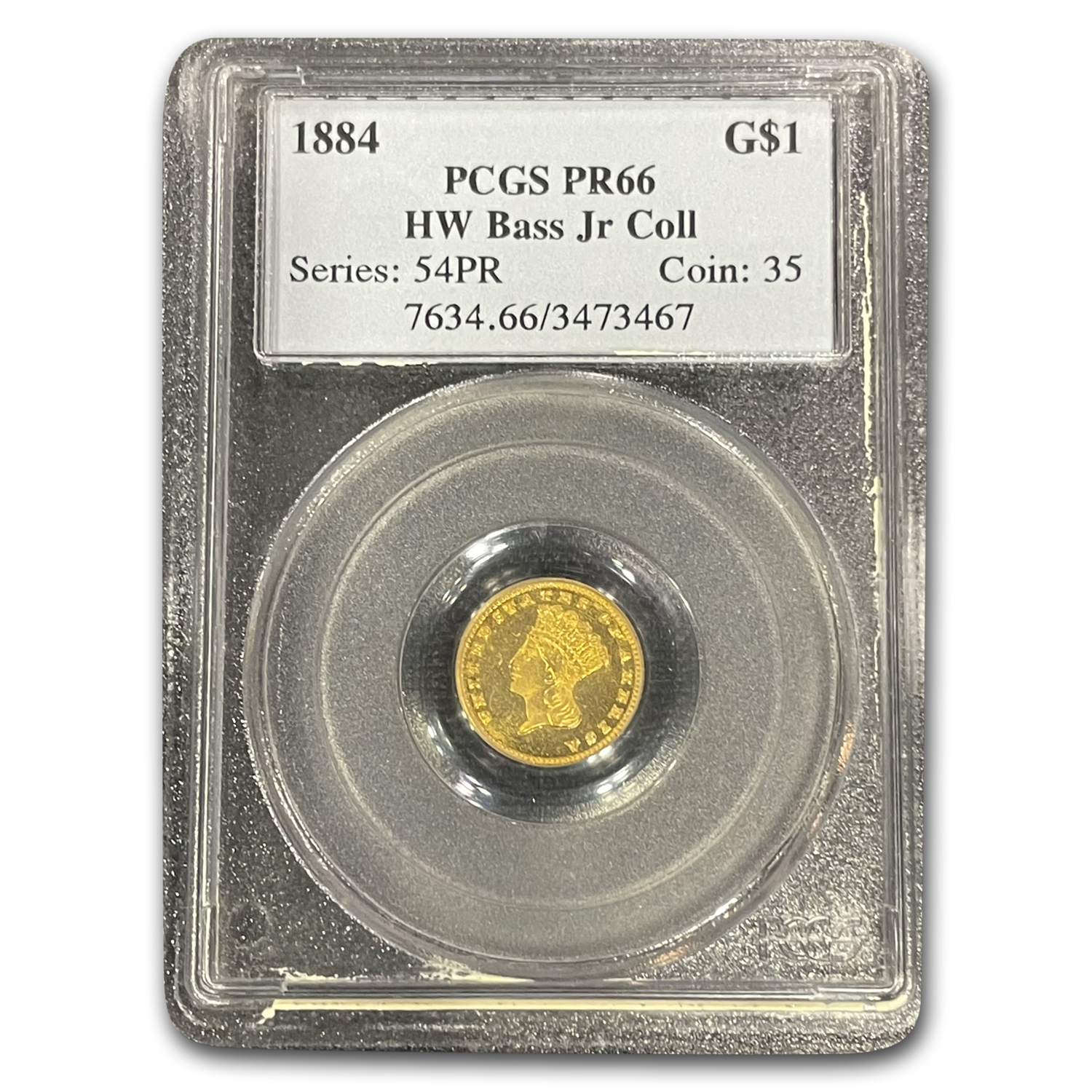 Buy 1884 $1 Indian Head Gold PR-66 PCGS (Bass Jr Collection)