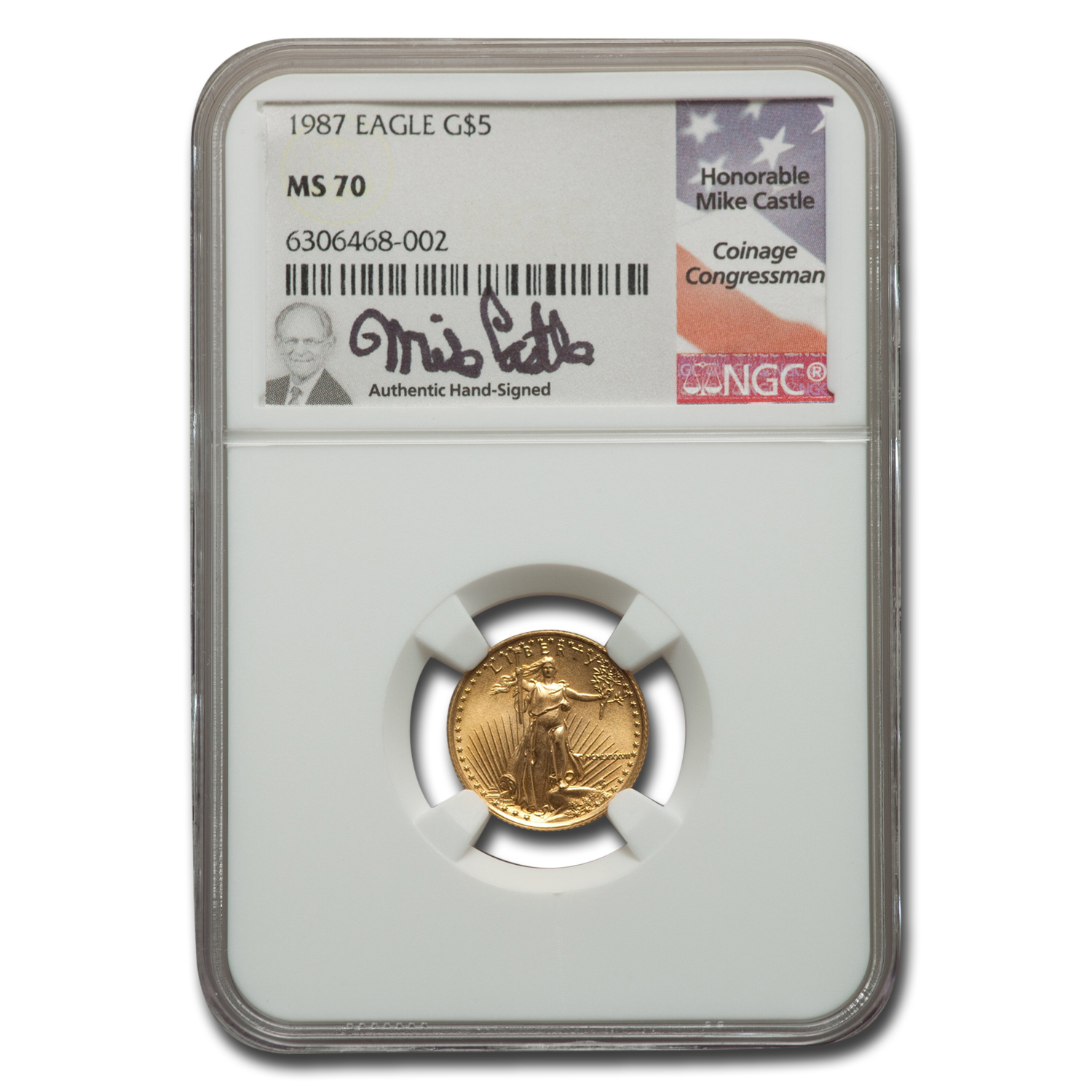 Buy 1987 1/10 oz American Gold Eagle MS-70 NGC (Castle)