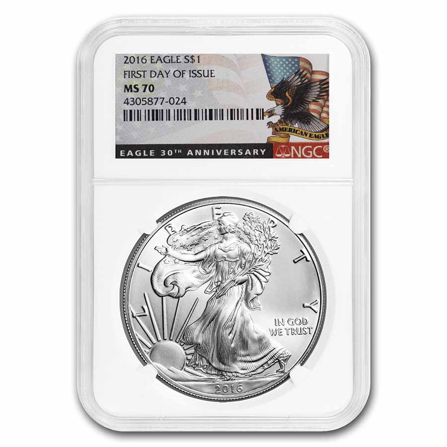 Buy 1 oz American Silver Eagle MS-70 NGC (Random Year, FDI)