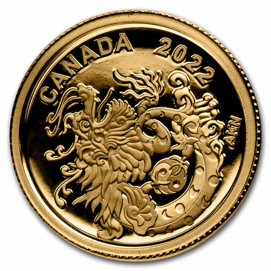 Buy 2022 Canada Proof Gold $8 Earth Dragon - Click Image to Close