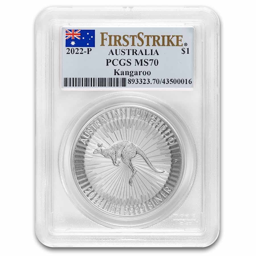 Buy 2022 Australia 1 oz Silver Kangaroo MS-70 PCGS (First Strike) - Click Image to Close