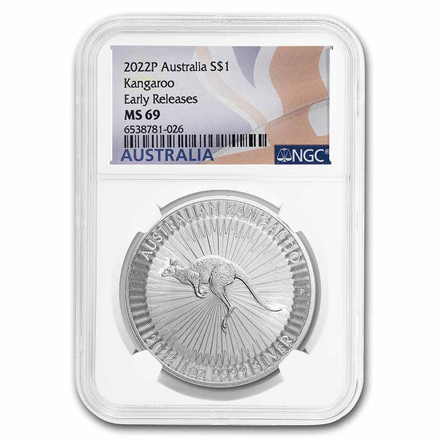 Buy 2022 Australia 1 oz Silver Kangaroo MS-69 NGC (Early Release)