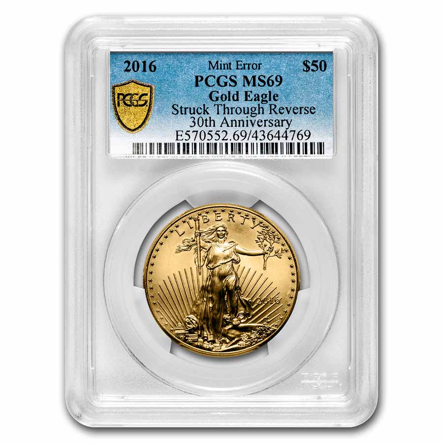 Buy 2016 1 oz American Gold Eagle MS-69 PCGS (Error, Rev Struck-Thru)
