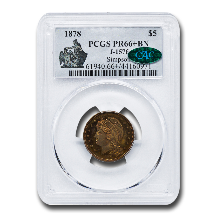 Buy 1878 $5 Pattern PR-66+ PCGS CAC (Brown, J-1576)