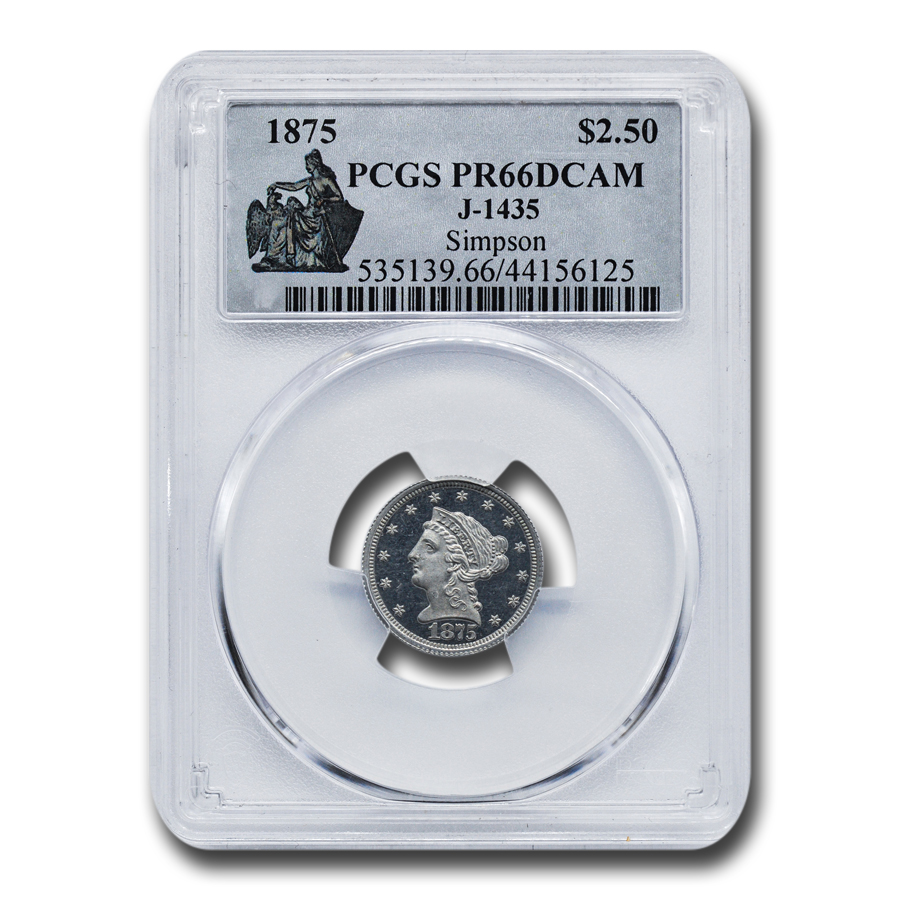 Buy 1875 $2.50 Pattern PR-66 DCAM PCGS (J-1435)