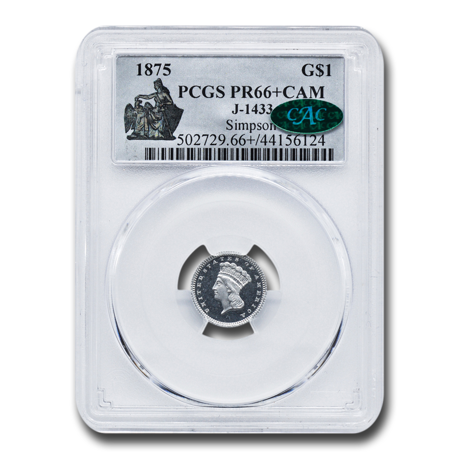 Buy 1875 $1 Pattern PR-66+ Cameo PCGS CAC (J-1433)