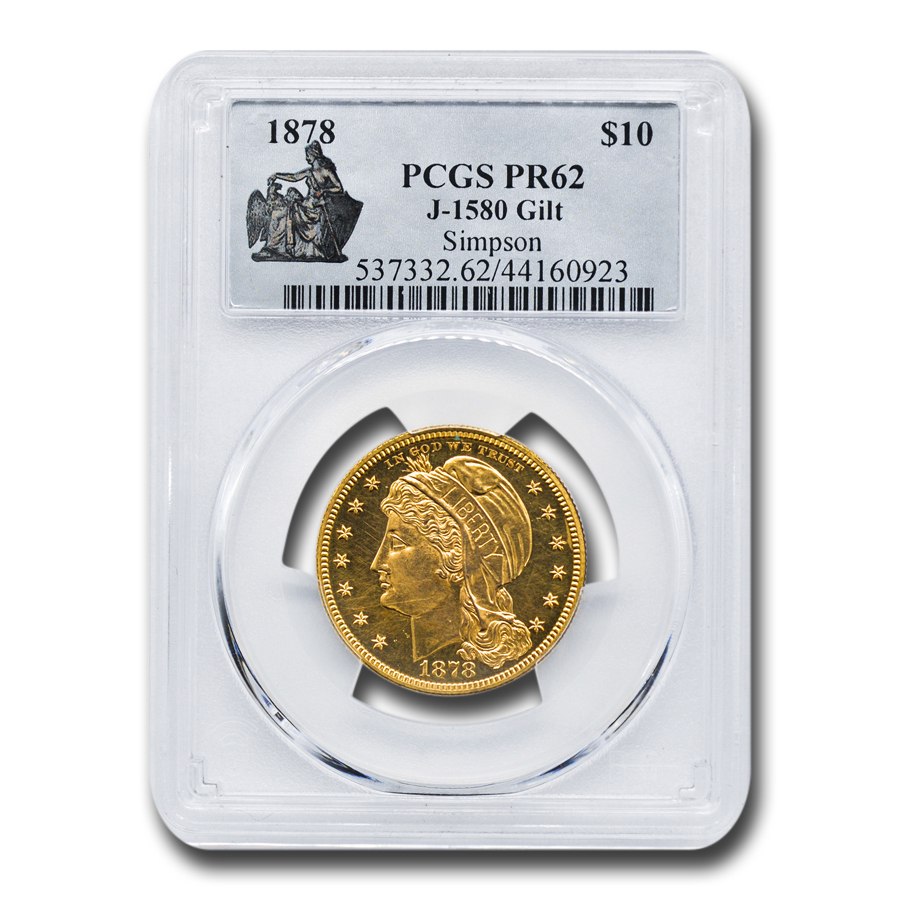 Buy 1878 $10 Pattern PR-66+ PCGS (J-1580 GILT)