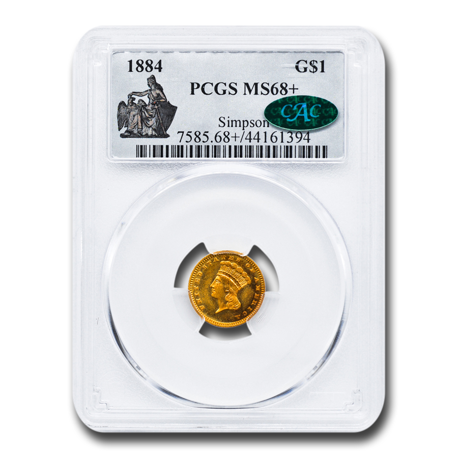 Buy 1884 $1 Indian Head Gold MS-68+ PCGS CAC