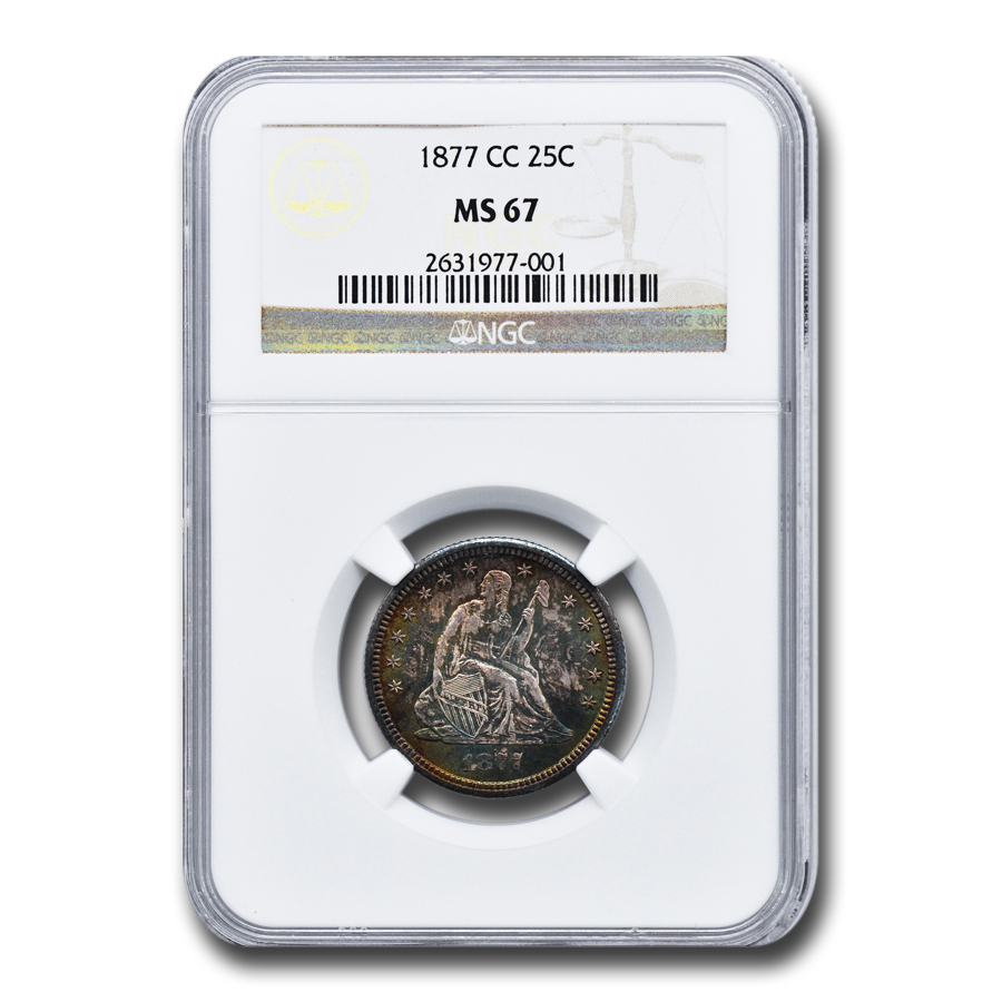 Buy 1877-CC Liberty Seated Quarter MS-67 NGC