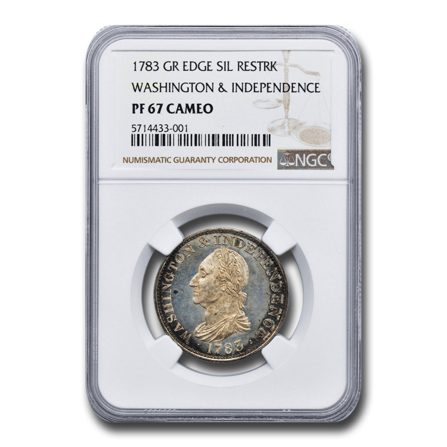 Buy 1783 Washington & Independence Silver Restrike PF-67 Cameo NGC