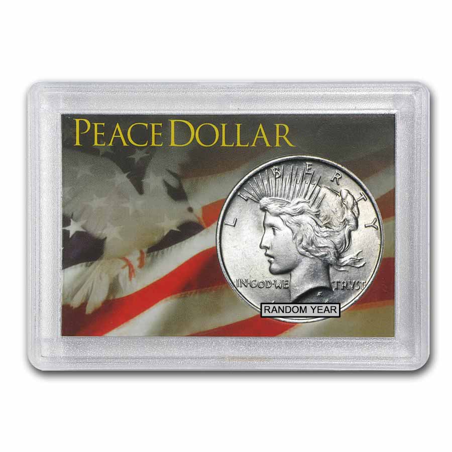 Buy 1922-1925 Peace Silver Dollar BU - w/Harris Holder, Dove & Flag