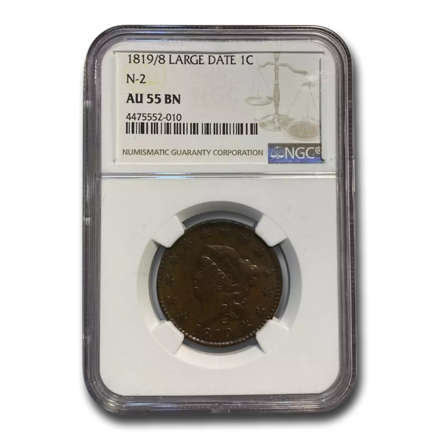 Buy 1819/8 Large Cent AU-55 NGC (Brown)