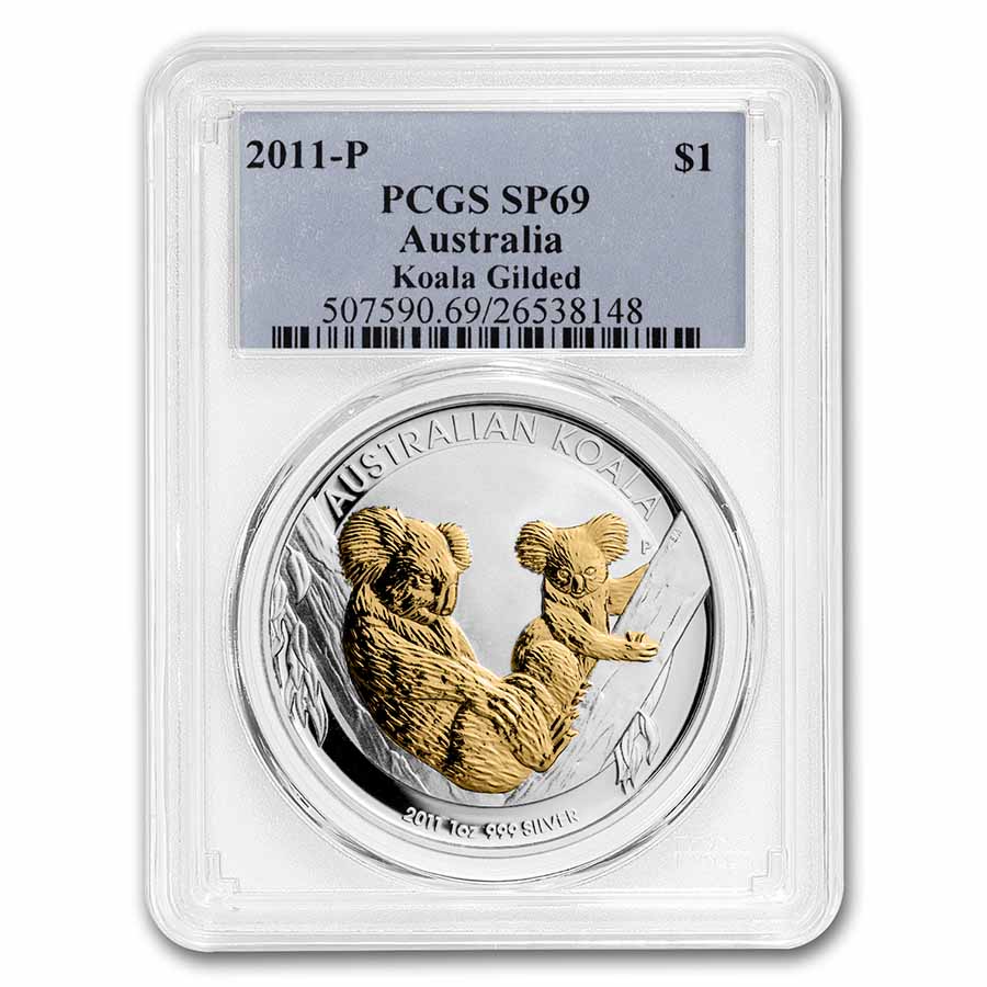 Buy 2011-P Australia 1 oz Silver Koala SP-69 PCGS (Gilded)